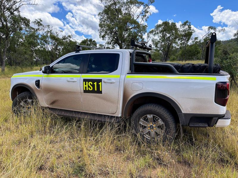 Hydsight field vehicle parked in grassland on a site visit